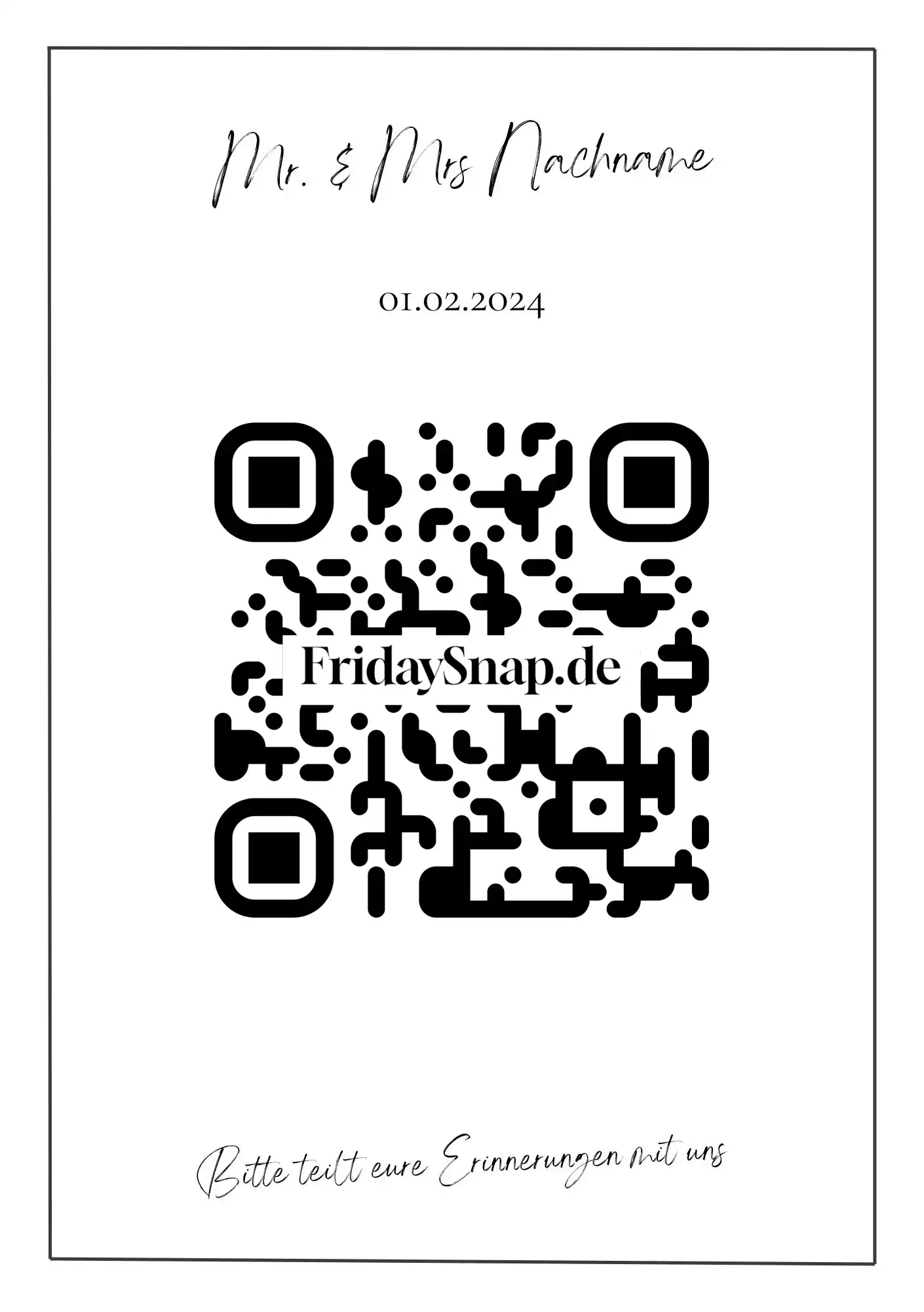 QR-Code Vorlage 5 Schwarz-Weiss